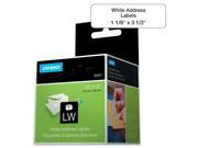 SANFORD 30251 30251 LabelWriter Address Label 3.50 Width x 1.12 Length 130 Box Rectangle 130 Roll Paper Direct Thermal White