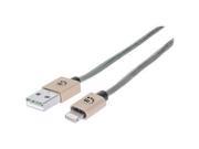 Manhattan 394321 Gold USB to Lightning Cable