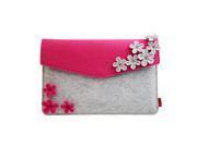 d park Fashionable Woolfelt Case Sleeve Bag For Microsoft Surface Rt Pro 2 Light grey Pink