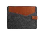 d park Wool Felt Genuine Leather Case Bag For Macbook Air Retina Pro Pro Samsung Tab Pro 13.3