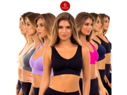 6 Pack Comfy Padded Sports Bra