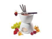 Imperial Home Ceramic Chocolate Fondue Set Tea Light Porcelain Fondue Pot Fondue Dippers