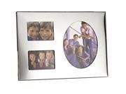 Silver Plated 3 Opening Photo Frame Mirrored Collage Picture Frame