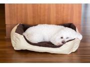 Cushioned Pet Bed Comfortable Cat or Dog Bed Brown