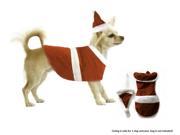 Christmas Santa Dog Outfit Santa Clause Dog Costume w Santa Hat