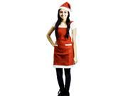 Christmas Apron And Santa Hat Set Santa Clause or Mrs. Clause Cooking Apron