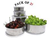 10 Pc Stainless Steel Food Storage Container Set Lunch Bowls w Airtight Lids