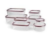 16 Pcs Plastic Food Storage Containers Set Bento Lunch Boxes w Vented Lids