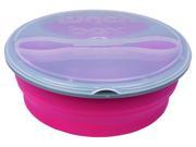 Bento Box Lunch Box w Utensil – Collapsible Compartment Lunch Box Assorted Colors