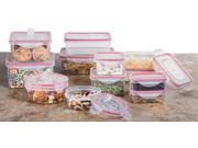 24 Pc Reusable Plastic Food Containers – Microwavable or Meal Containers w Vented Locking Lids