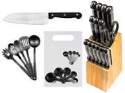 29 Pc Chef s Kitchen Knife Set w Block Stainless Steel Cutlery Sets Cooking Knives Kitchen Utensils