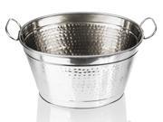 Stainless Steel Beverage Tub – 20? Hammered Large Ice Bucket Metal Tub Beer Tub