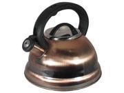 Stainless Steel Tea Kettle – 2.8 L Stove Top Whistling Kettle Dark Copper Copper Tea Kettle