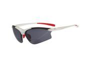 Dual Eyewear G5 Sunglasses 2.5 Power Magnification White Frame Gray Lens
