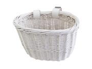 Sunlite Basket Front Willow Mini White Strap On