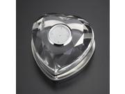 Crystal Heart Shape Desk Clock 4 x 4 x 2 1 2