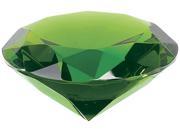 Green Diamond Shape Designer Crystal 4 x 4 x 2 1 2