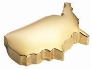 Gold Silver Plated Metal Usa Paper Weight 4 1 2 x 3 x 1