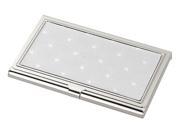Silver Gold Plated Card Case With Star Design 3 3 4 x 2 1 2 x 1 4