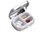 Silver Plated Compact Pill Box Gift Box 2 3 4 x 2 x 3 4