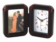 Red Plastic Picture Frame Desk Clock 9 x 6 x 1
