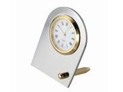 Designer Silver Desk Clock 2 x 3 x 1 1 2