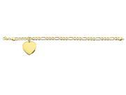 Gold Plated Bracelet With Heart Pendant 3 4 x 8 1 4