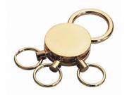 Gold Three Ring Quick Release Key Chain 1 x 2 1 4 x 1 4