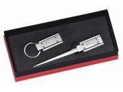 Silver Black Letter Opener And Key Holder Gift Set