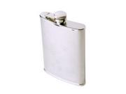 Silver Gold Plated Metal Metal Flask With Brush Silver Finish 4 x 5.25 x 1