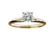 1 2 Carat Solitaire Diamond 14k Yellow Gold Engagement Ring