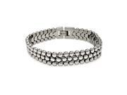 Men s Stainless Steel 316 Bead Chain Bracelet 567 ssb00179