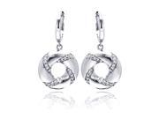 Sterling Silver .925 Cubic Zirconia CZ Dangle Earrings Ladies Jewelry 567-bge00136 Sterling Silver .925 Cubic Zirconia CZ Dangle Earrings Ladies Jewelry 567-bge00136