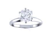 18k White Gold Round Diamond Solitaire Engagement Ring 1.50 ct