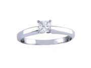 18k White Gold Princess Diamond Solitaire Engagement Ring 0.33 ct