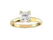 18k Yellow Gold Princess Diamond Solitaire Engagement Ring 1.00 ct