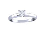 14k White Gold Princess Diamond Solitaire Engagement Ring 0.33 ct