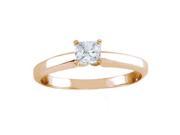 14k Yellow Gold Princess Diamond Solitaire Engagement Ring 0.33 ct