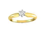 14k Yellow Gold Round Diamond Solitaire Engagement Ring 0.25 ct