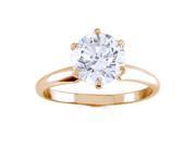 18k Yellow Gold Round Diamond Solitaire Engagement Ring 2.00 ct