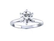Platinum Round Diamond Solitaire Engagement Ring 1.00 ct