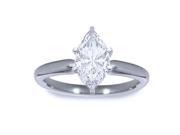 14k White Gold Marquise Diamond Solitaire Engagement Ring 1.00 ct