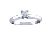 18k White Gold Princess Diamond Solitaire Engagement Ring 0.25 ct