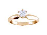 14k Yellow Gold Round Diamond Solitaire Engagement Ring 0.33 ct