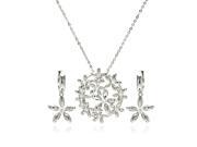 Cubic Zirconia CZ Ladies Brass Rhodium Flower Necklaces Pendant Earrings Jewelry Set 567-bbs00018 Cubic Zirconia CZ Ladies Brass Rhodium Flower Necklaces Pendant Earrings Jewelry Set 567-bbs00018