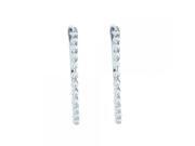 14k White Gold 0.50Cw Round Diamond Fashion Hoop Earrings - 2.97 gram - #556-46576 14k White Gold 0.50Cw Round Diamond Fashion Hoop Earrings - 2.97 gram - #556-46576