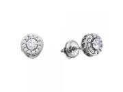 14k White Gold 0.50 CTW Diamond Flower Cluster Stud Earrings - 1.45 gram - #556-53455 14k White Gold 0.50 CTW Diamond Flower Cluster Stud Earrings - 1.45 gram - #556-53455