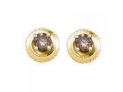 10k Yellow Gold 1.00Ctw Cognac Diamond Stud Earring 10k Yellow Gold 1.00Ctw Cognac Diamond Stud Earring