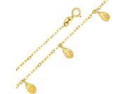 14K Yellow Gold Fancy Designer Bracelets W Adjustable Chain Length 7 1 ; Measures 2.0mm 9.0mm Charm; Weight 1.9 Grams Approx.