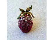 24k Gold Plated Swarovski Crystal Raspberry Design Brooch Pin 1 2 x 1 1 4 Gift Boxed